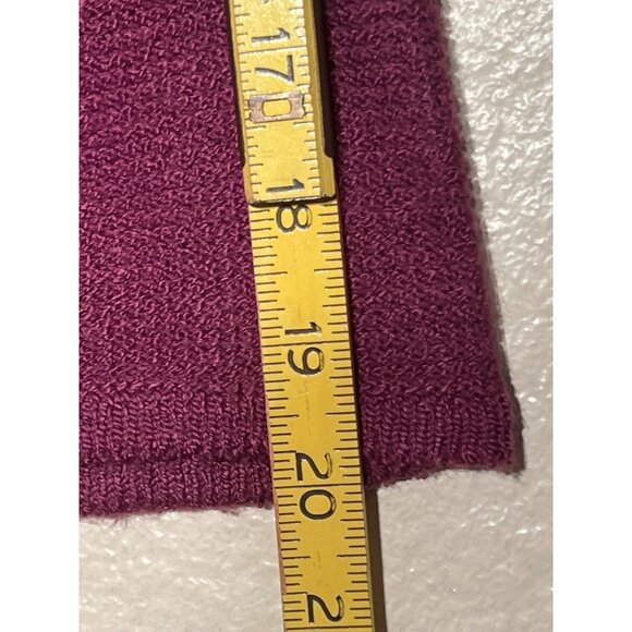 Avenue Womens Plus Size Ribbed Knit 3/4 Sleeve Tunic Sweater Purple 22/24 - Picture 12 of 12